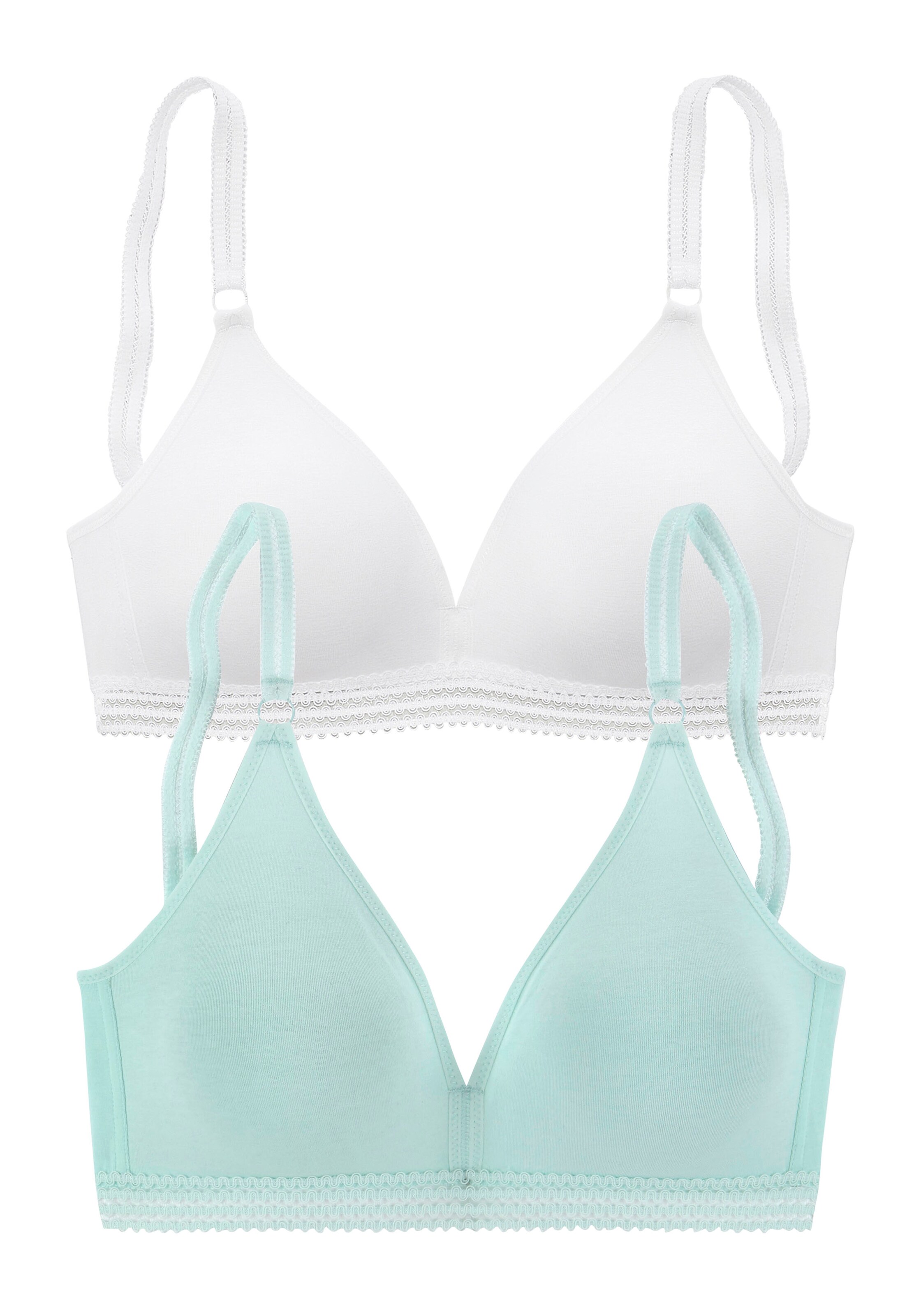 PETITE FLEUR Bra in Green: front