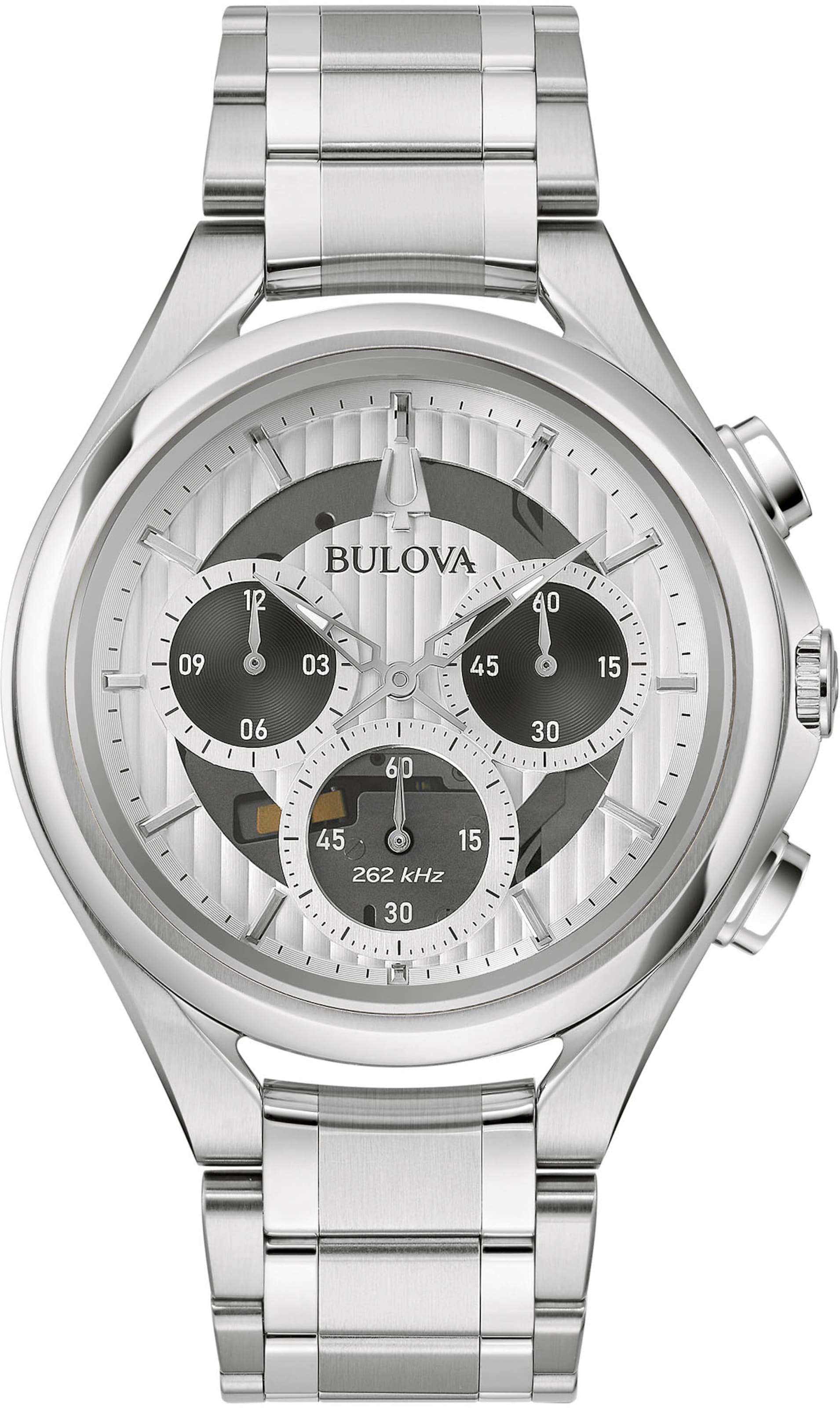 Bulova Analoguhr in Silber: Vorderseite