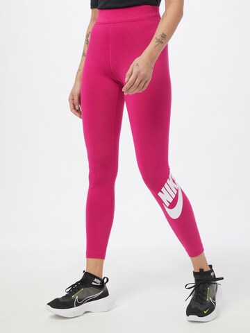 Nike Sportswear Skinny Legginsy 'Essential' w kolorze różowy: przód