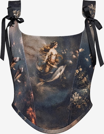 Corsetto 'Ocean Muse' di VIADALINNO in nero: frontale