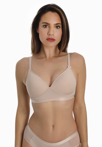 sassa T-shirt Bra 'SUSTAINABLE MICRO' in Beige: front