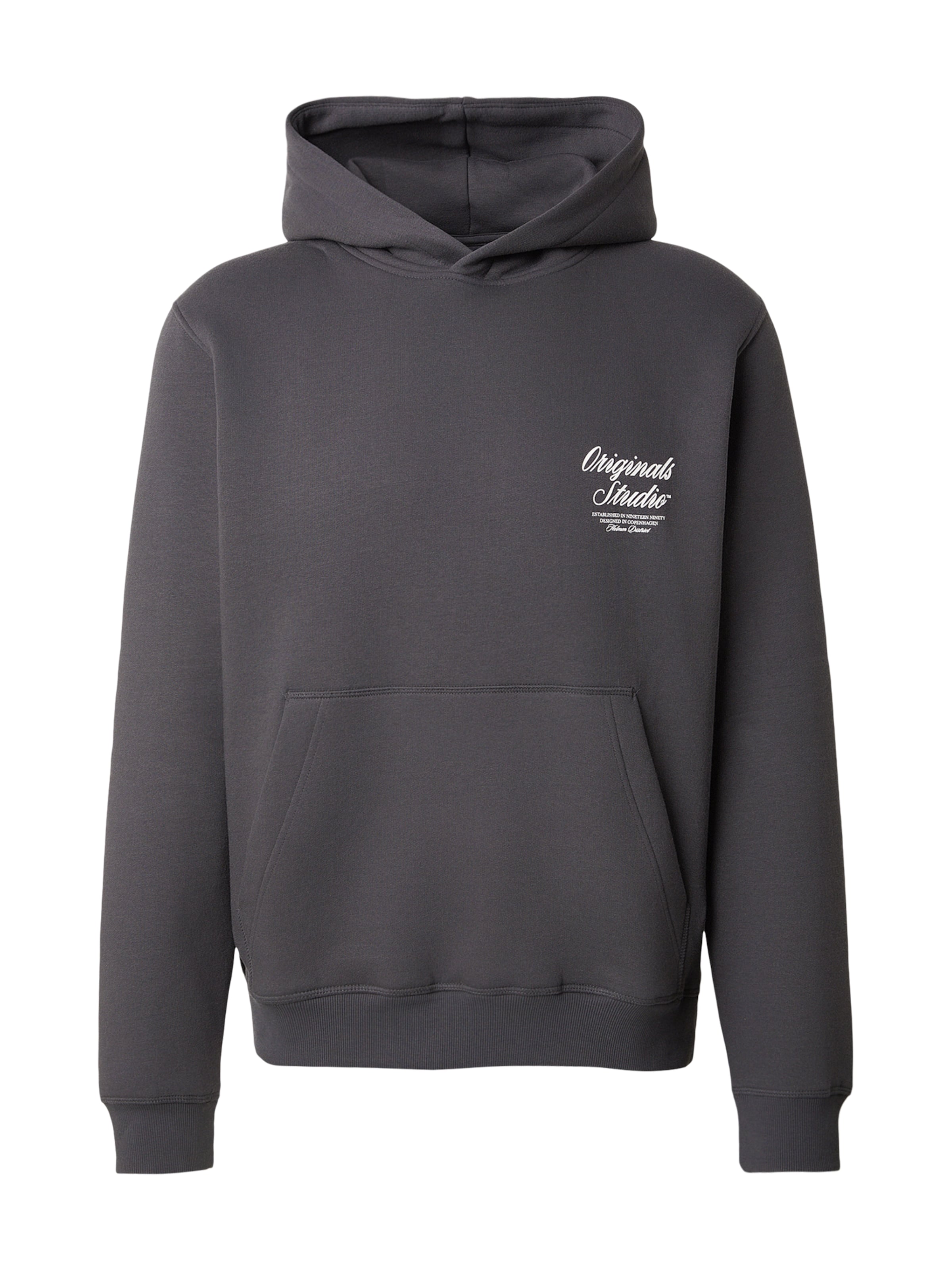 JACK & JONES Sweatshirt 'JWHNORREBRO' in anthrazit / offwhite, Produktansicht