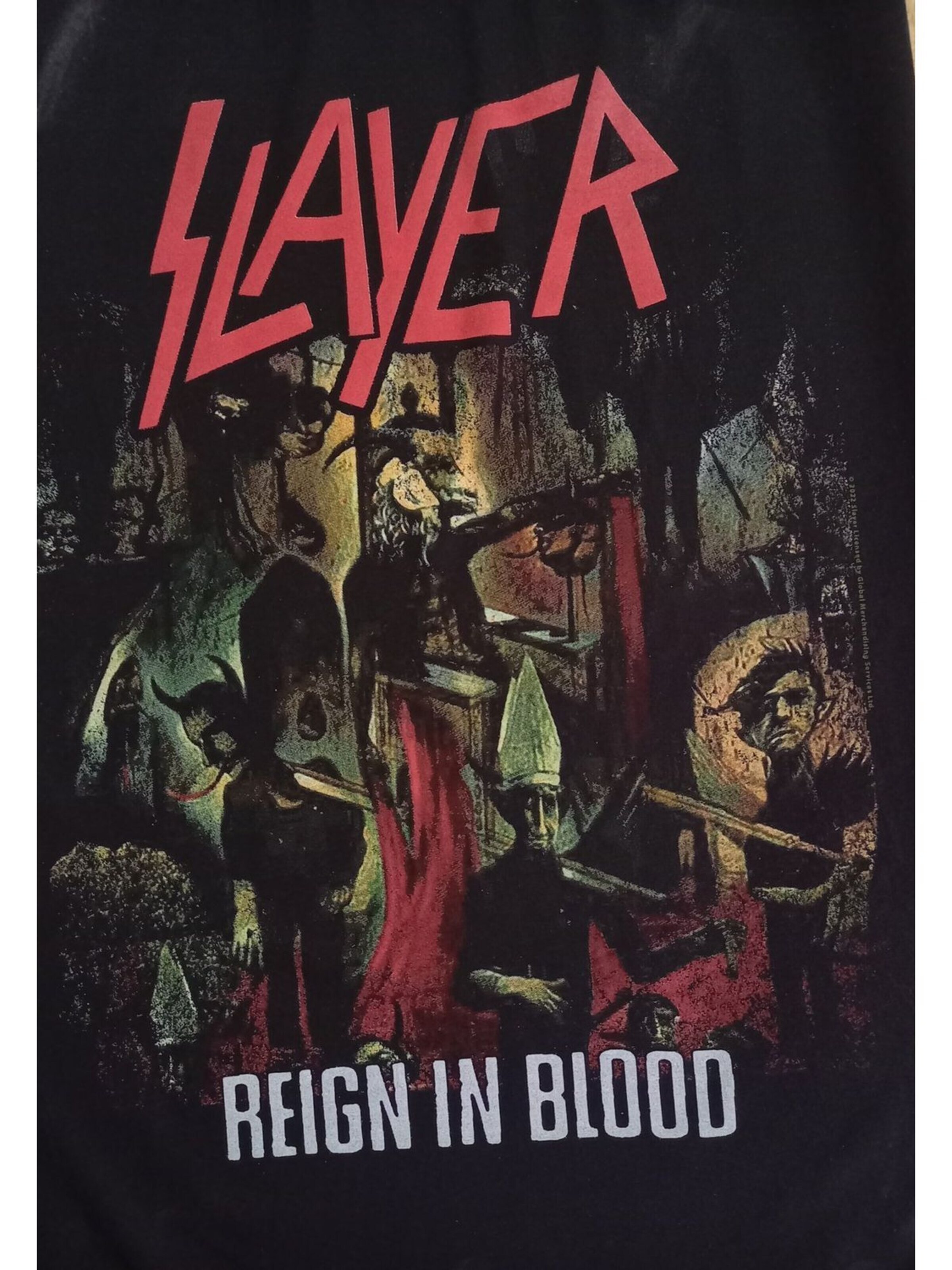 Slayer - Camiseta 'Slayer Reign in Blood  T-Shirt' en negro