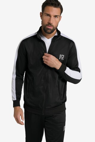 JAY-PI Zip-Up Hoodie in Black: front