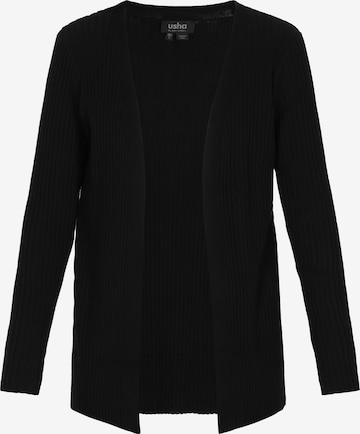 usha BLACK LABEL Gebreid vest in Zwart: voorkant