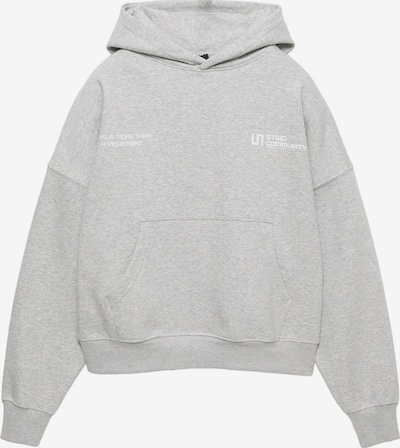 Pull&Bear Collegepaita 'STWD' värissä vaaleanharmaa / valkoinen, Tuotenäkymä