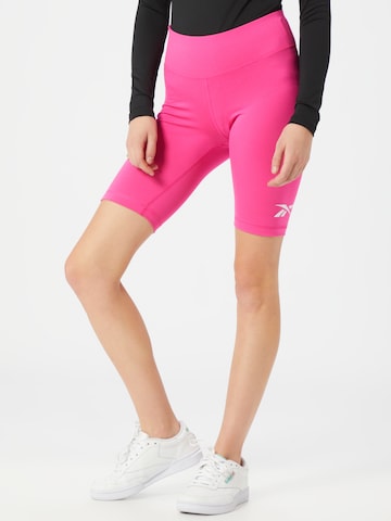 Skinny Pantalon de sport 'Myt' Reebok en rose : devant