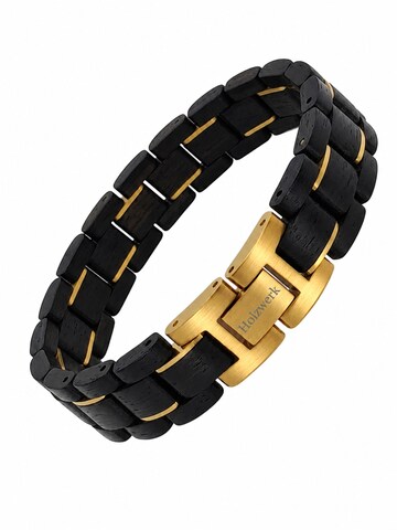 Holzwerk - Pulsera 'HEIDESEE' en negro: frente