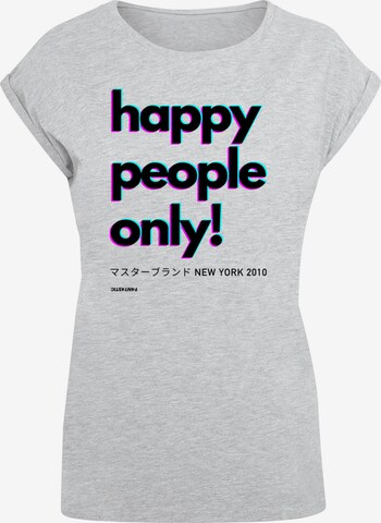 F4NT4STIC Shirt 'Happy people only New York' in Grey: front