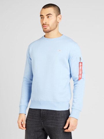 ALPHA INDUSTRIES - Sweatshirt em azul: frente