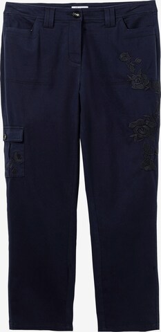 sheego by Joe Browns Regular Cargohose in Blau: predná strana