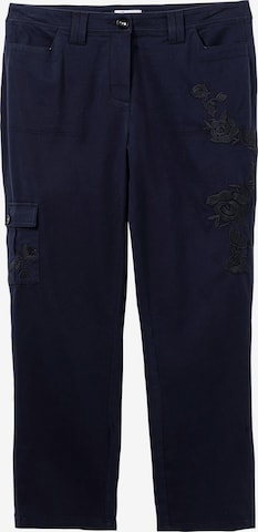 sheego by Joe Browns Regular Cargo Pants in Blue: front