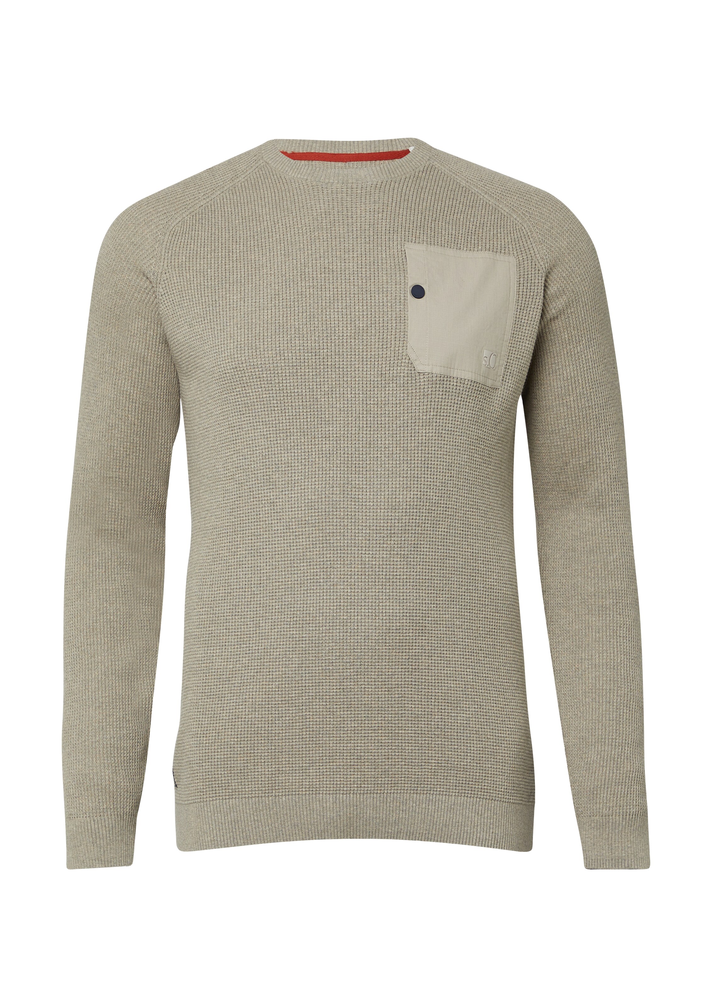 s.Oliver Men Tall Sizes Sweater in Beige: front