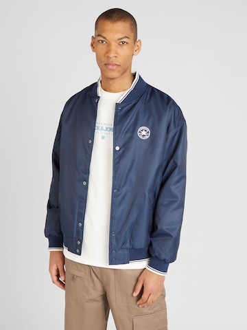 CONVERSE Jacke 'RETRO CHUCK VARSITY' in Blau: predná strana