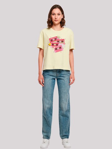 F4NT4STIC Shirt 'Christmas Retro Song Tapes' in Yellow