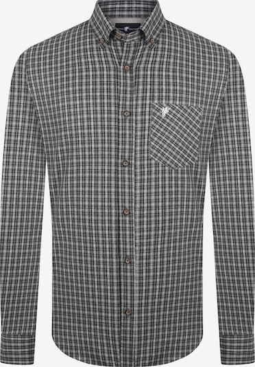 Marškiniai 'Zeno' iš DENIM CULTURE, spalva – antracito spalva / rusvai pilka / kiaušinio lukšto spalva, Prekių apžvalga
