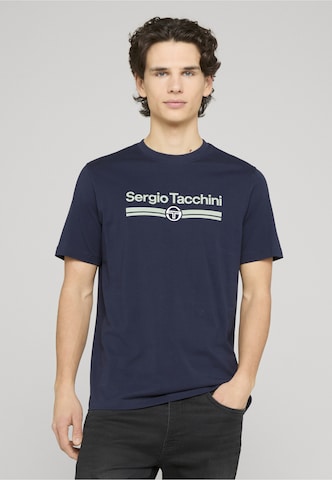 Sergio Tacchini - Camiseta 'Marchio' en azul: frente