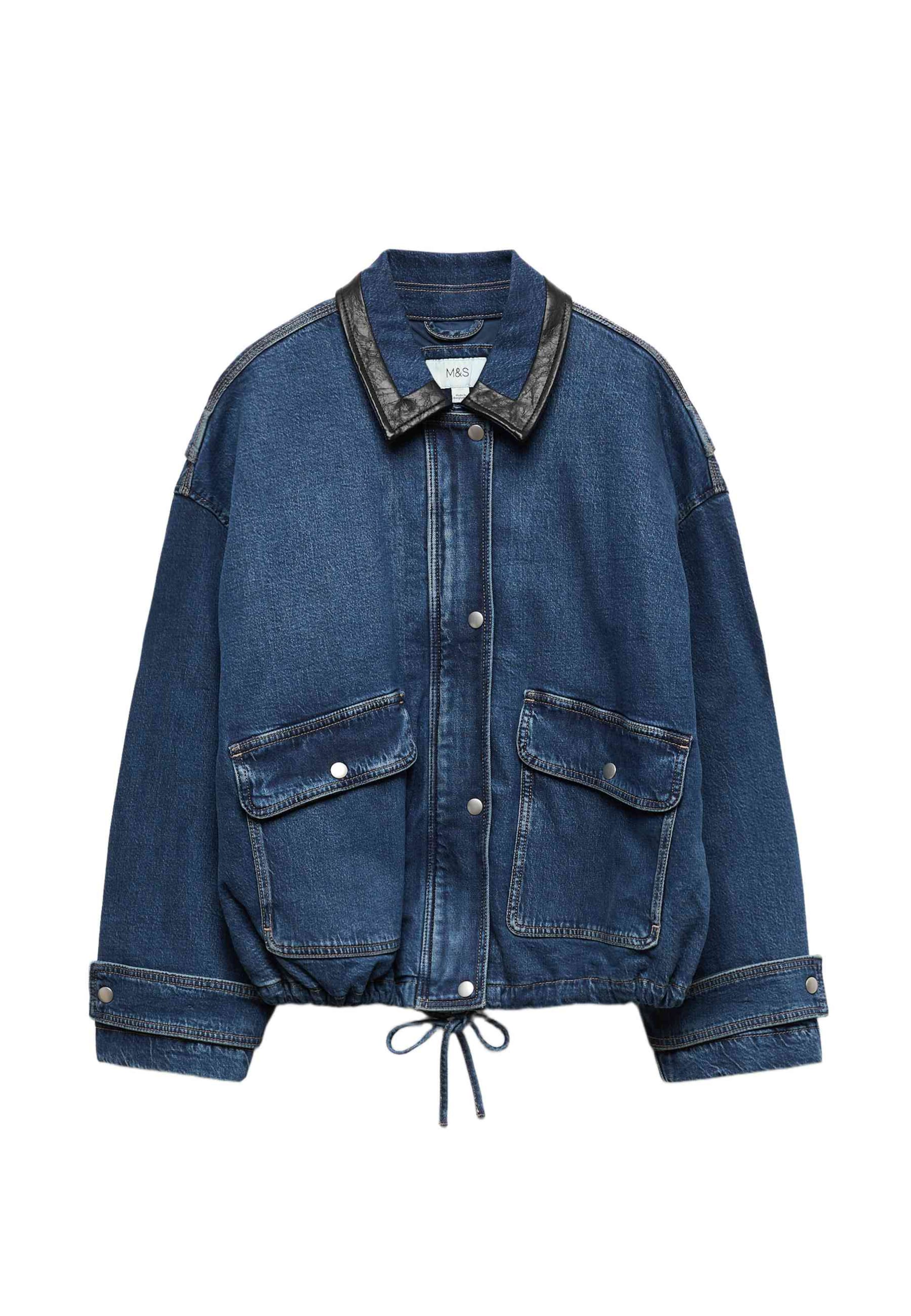 Marks & Spencer Tussenjas in Blauw: voorkant