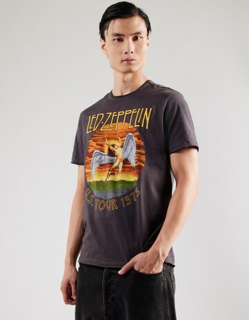 T-Shirt 'LED ZEPPELIN TOUR 75' AMPLIFIED en gris : devant