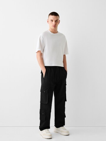 Loosefit Pantalon cargo Bershka en noir