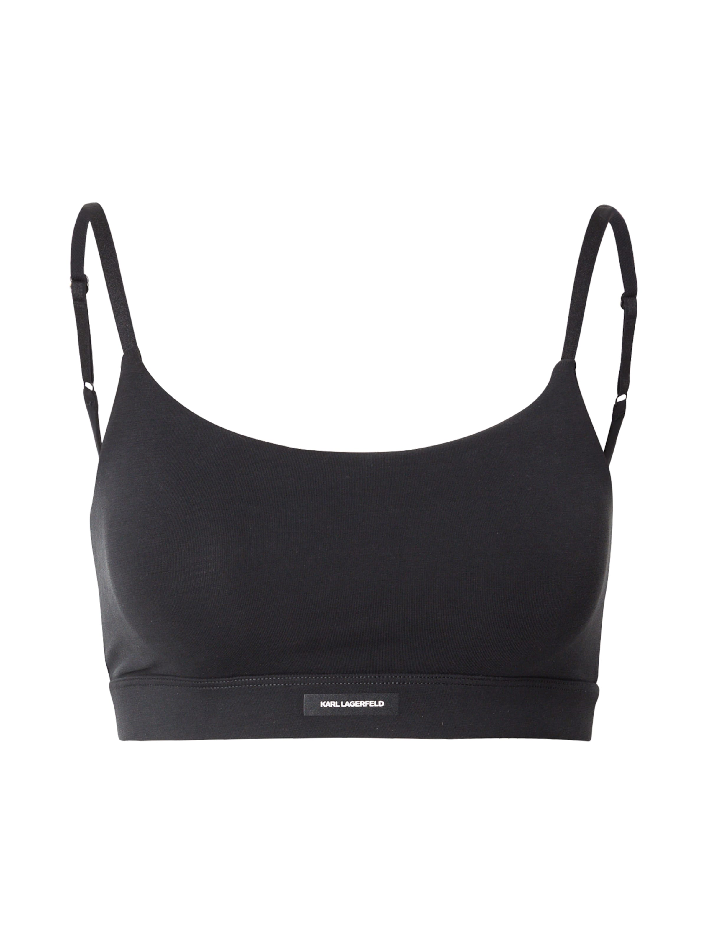 Karl Lagerfeld Μπουστάκι Σουτιέν σε μαύρο: μπροστά