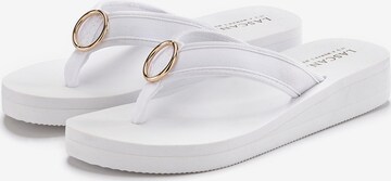 LASCANA T-bar sandals in White