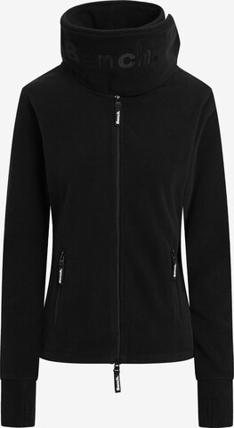 BENCH Fleece Jacket 'Funnel' in Black: front