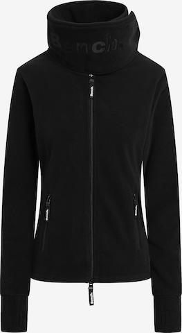 BENCH Fleece Jacket 'Funnel' in Black: front