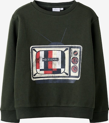 Felpa di NAME IT in verde: frontale