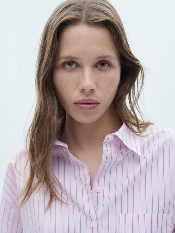 MANGO Bluse 'JOHN' in Pink