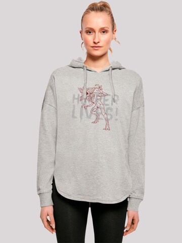 F4NT4STIC Sweatshirt 'Stranger Things Hoppers Live Netflix TV Series' in Grey: front