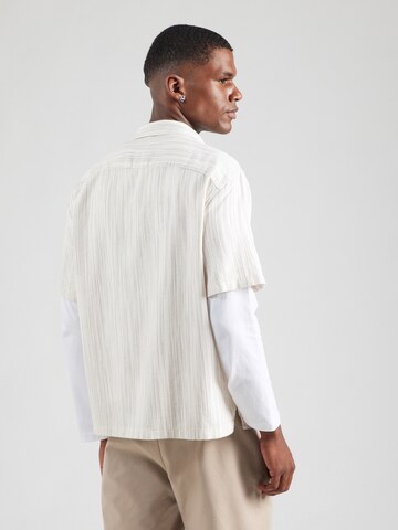Abercrombie & Fitch Regular fit Button Up Shirt in Beige