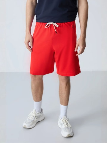 Wide Leg Pantalon Tommy Life en rouge : devant