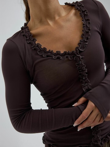T-shirt Seamless Basic en marron
