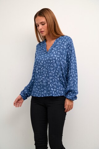 Kaffe Blouse in Blauw: voorkant