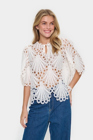 SAINT TROPEZ Bluse in Weiß: Vorderseite