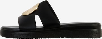 The Divine Factory Sandals in Black: front
