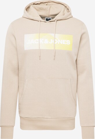 JACK & JONES Mikina 'RAYMOND' – hnědá: přední strana