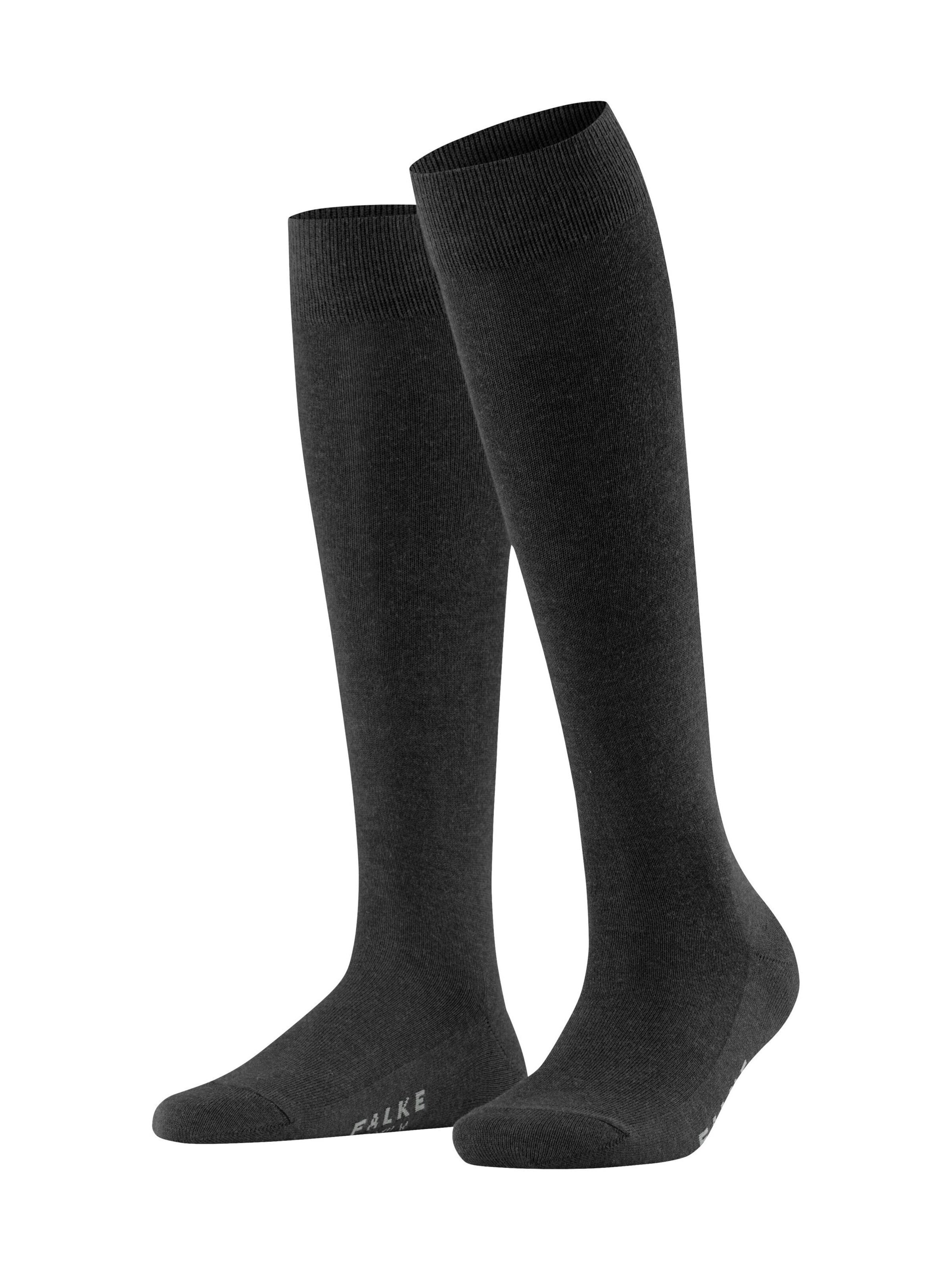 FALKE Knee High Socks 'Family' in Grey: front