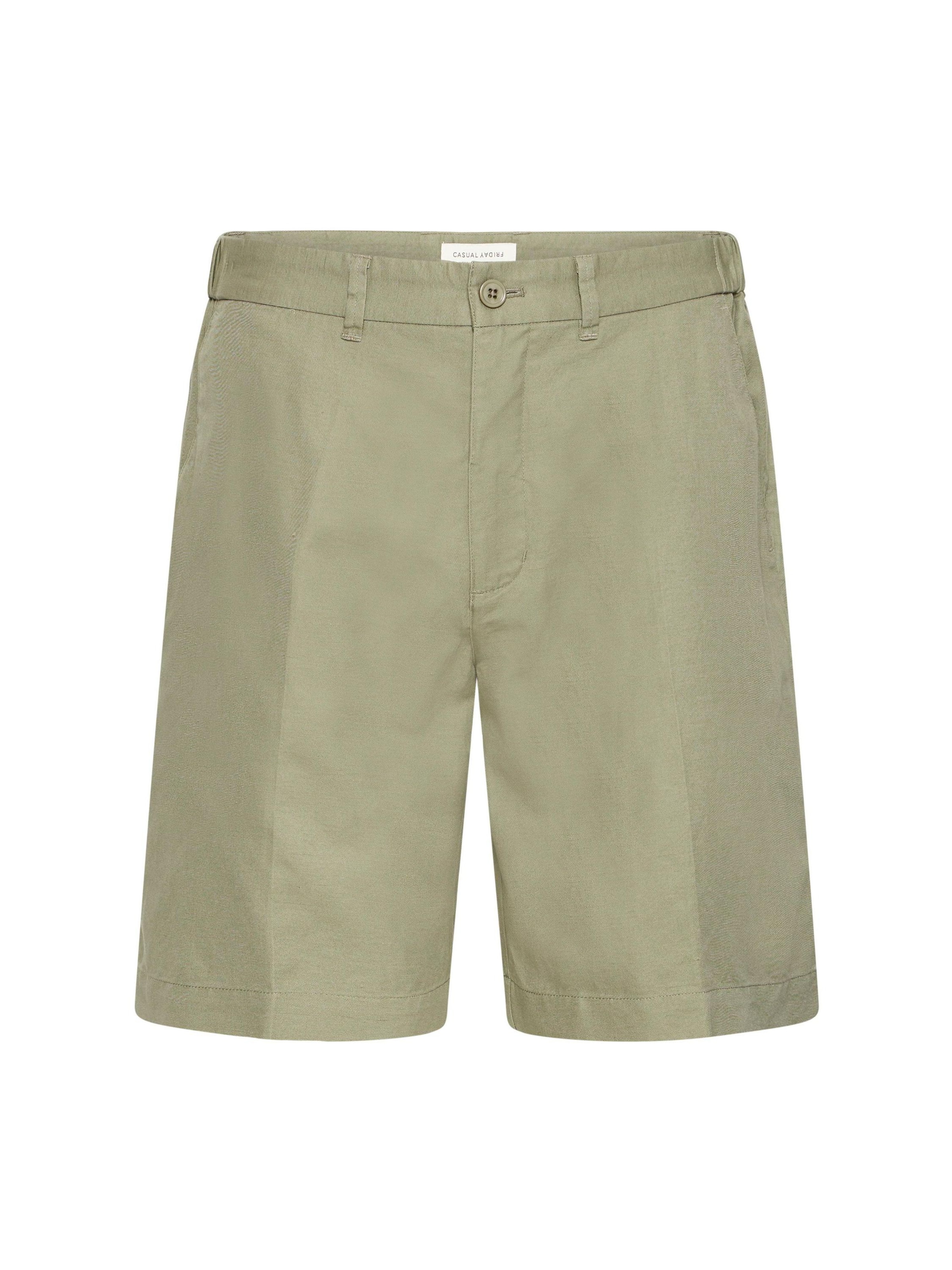 Pantalon chino ' CFSarup Linen Mix ' Casual Friday en vert : devant