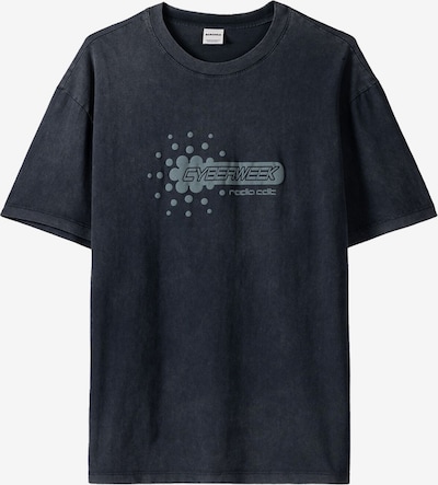 Bershka T-Shirt in grau / schwarzmeliert, Produktansicht