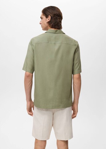 MANGO MAN Regular Fit Hemd 'Luca' in Grün