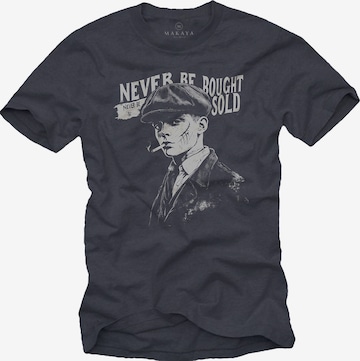 MAKAYA Shirt 'Never Be Bought' in Grey: front