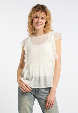 Camicia da donna di DreiMaster Vintage in bianco: frontale