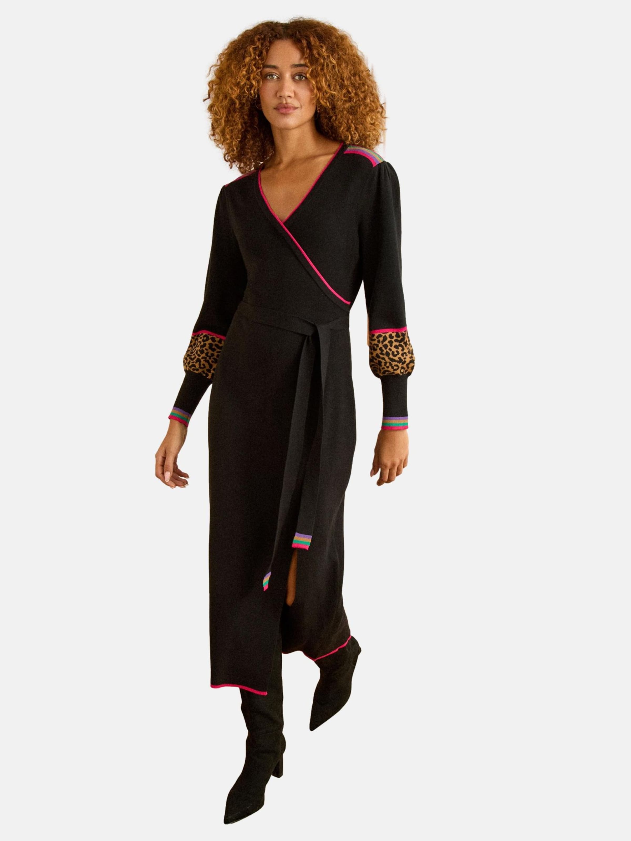 Abito in maglia di love & roses in nero: frontale