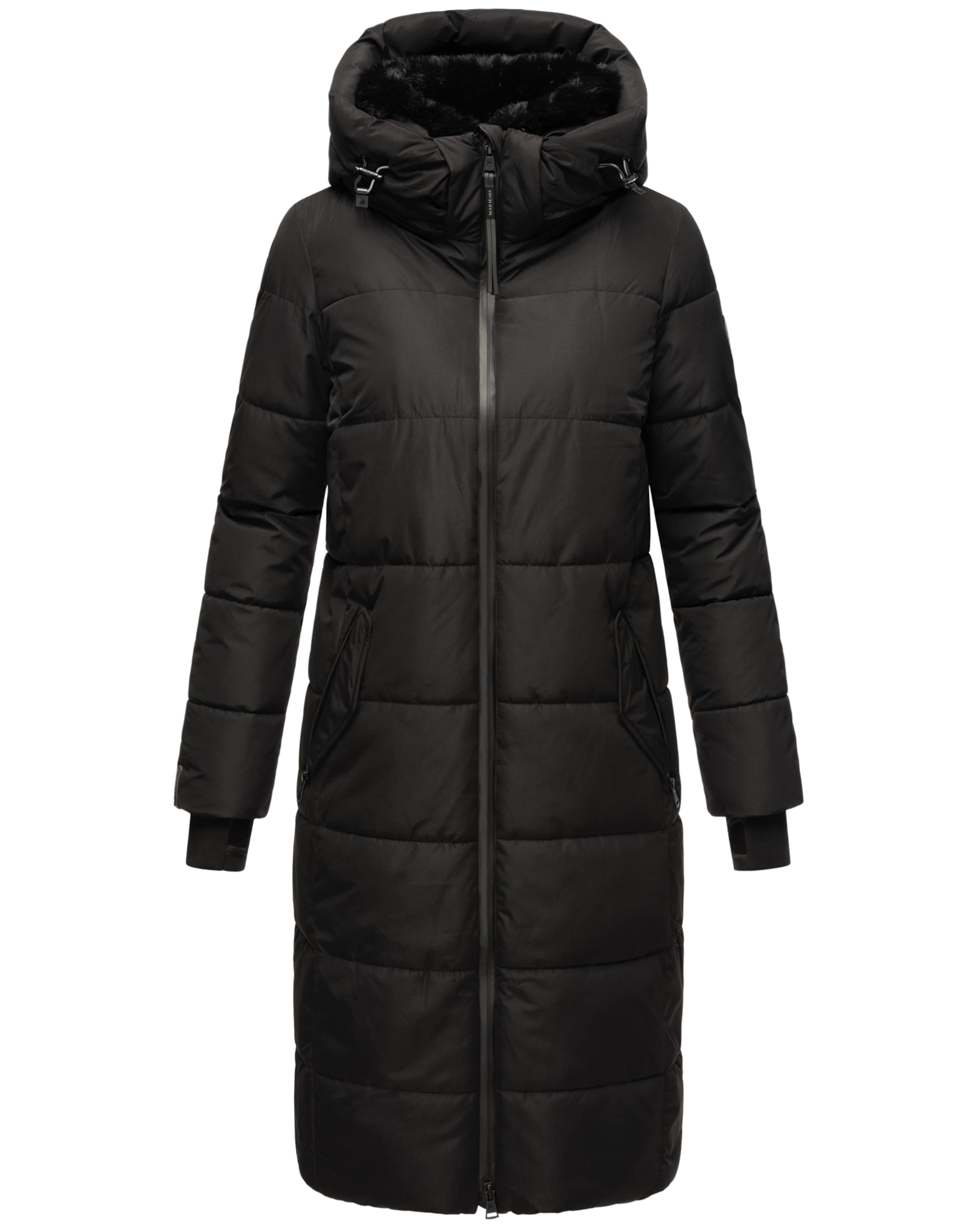 MARIKOO Winter coat 'Zuraraa XVI' in Black: front