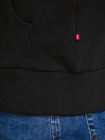 JACK & JONES - Ajuste regular Sudadera con cremallera 'Holmen' en negro