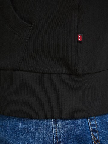 JACK & JONES Regularny krój Bluza rozpinana 'Holmen' w kolorze czarny