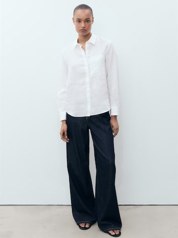 MANGO Blus 'LINO' i vit