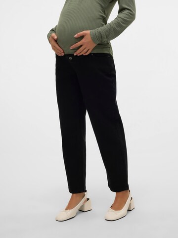 MAMALICIOUS - Loosefit Vaquero en negro: frente